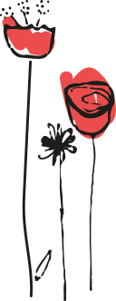 illustration de fleurs rouges